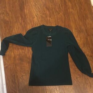 The Limited Dark Green Crew Neck Sweater